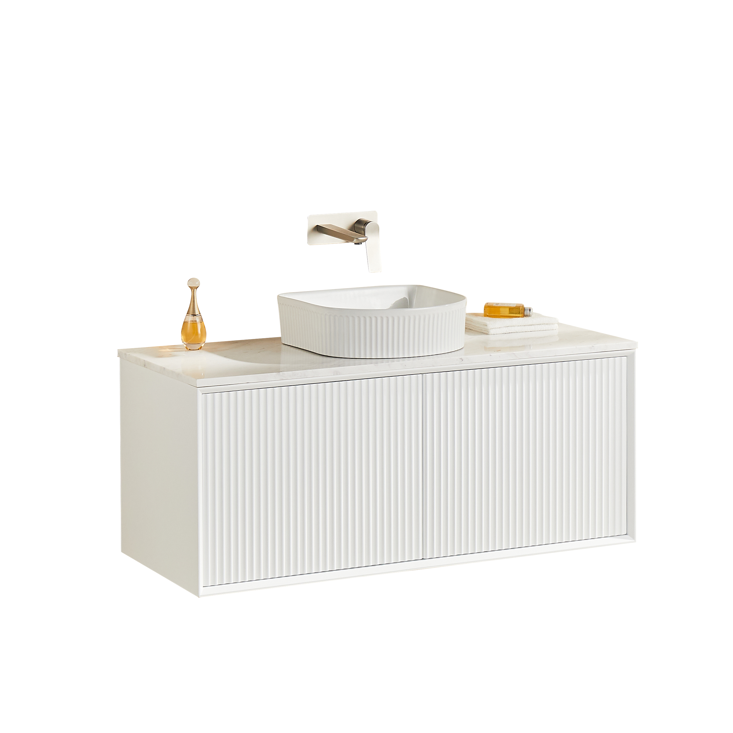 CETO KIRRIBILLI MATTE WHITE 1200MM SINGLE BOWL WALL HUNG VANITY