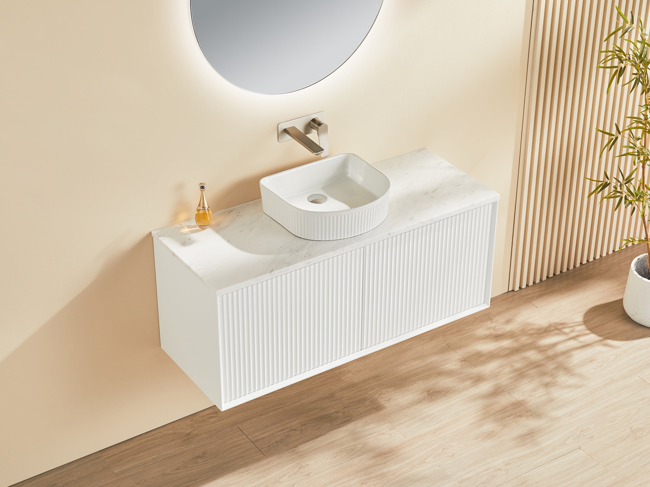 CETO KIRRIBILLI MATTE WHITE 1200MM SINGLE BOWL WALL HUNG VANITY