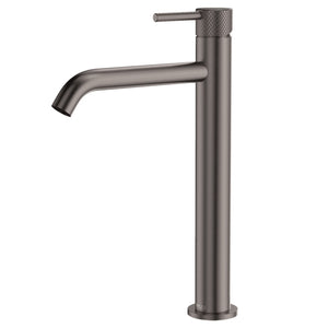 FIENZA AXLE TALL BASIN MIXER 302MM GUN METAL