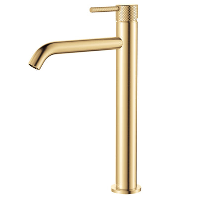 FIENZA AXLE TALL BASIN MIXER 302MM URBAN BRASS