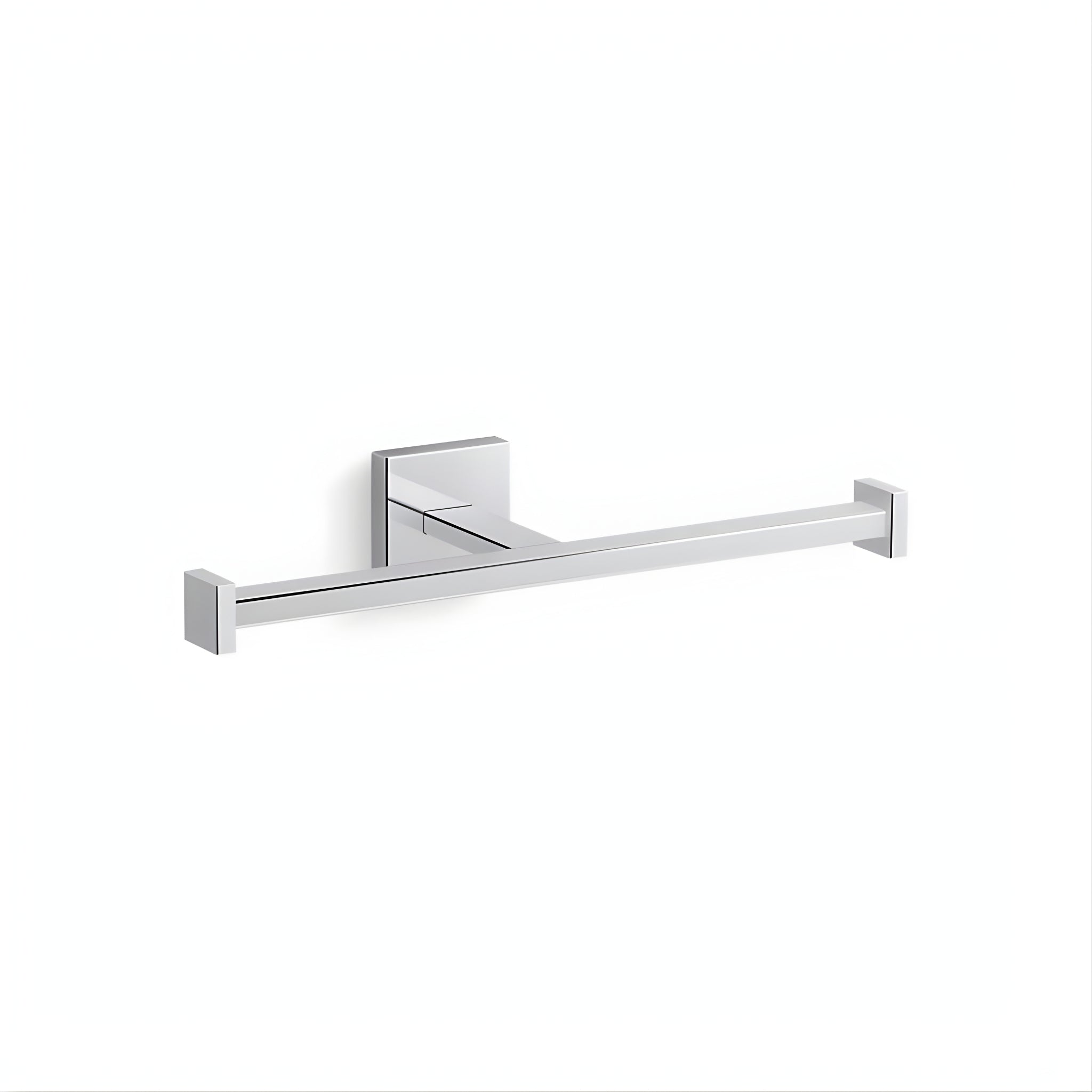 KOHLER SQUARE DOUBLE TOILET PAPER HOLDER 268MM CHROME