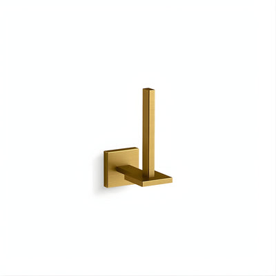 KOHLER SQUARE VERTICAL TOILET PAPER HOLDER BRUSHED BRASS