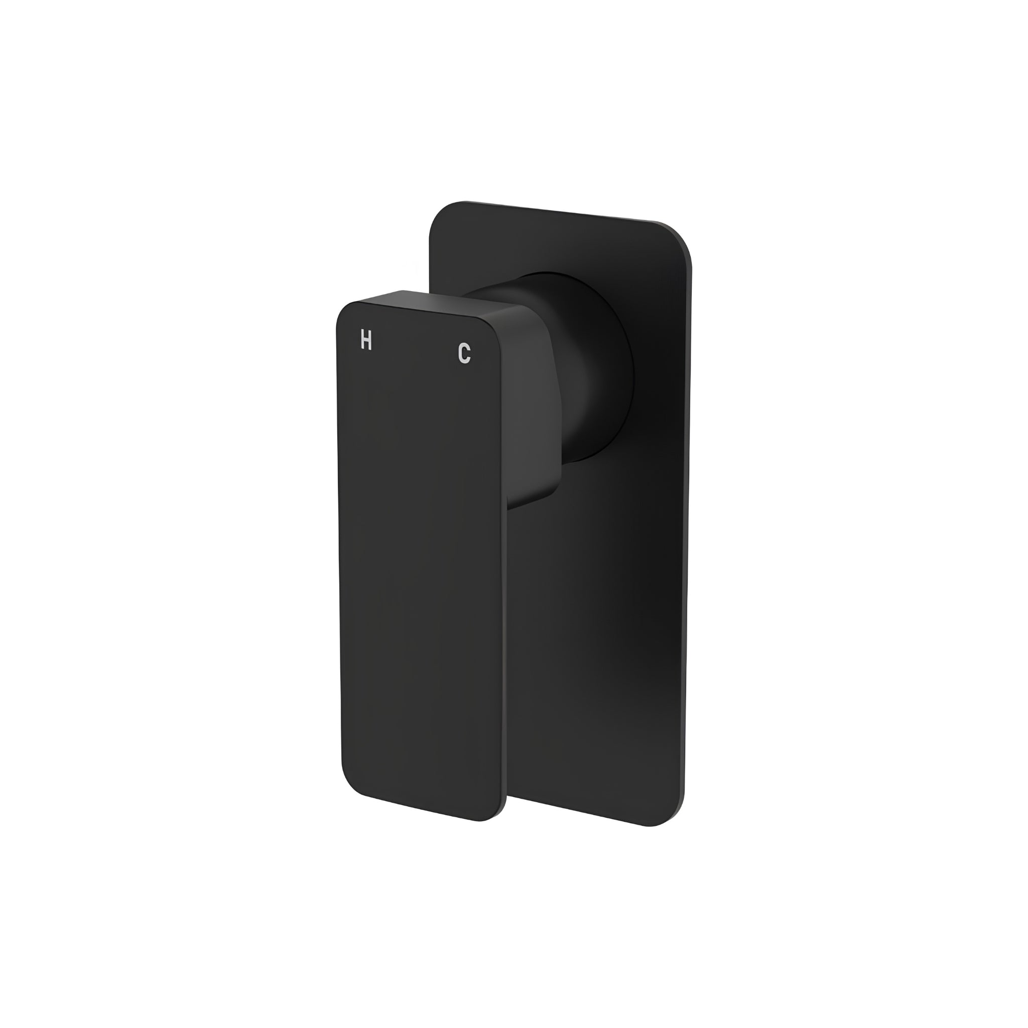 FIENZA TONO LEAD FREE WALL MIXER RECTANGULAR PLATE MATTE BLACK