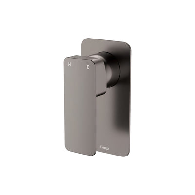 FIENZA TONO LEAD FREE WALL MIXER RECTANGULAR PLATE GUN METAL