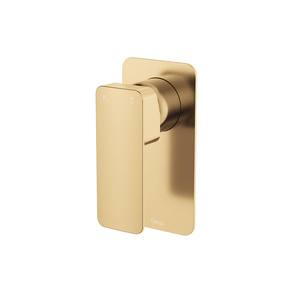 FIENZA TONO LEAD FREE WALL MIXER RECTANGULAR PLATE URBAN BRASS