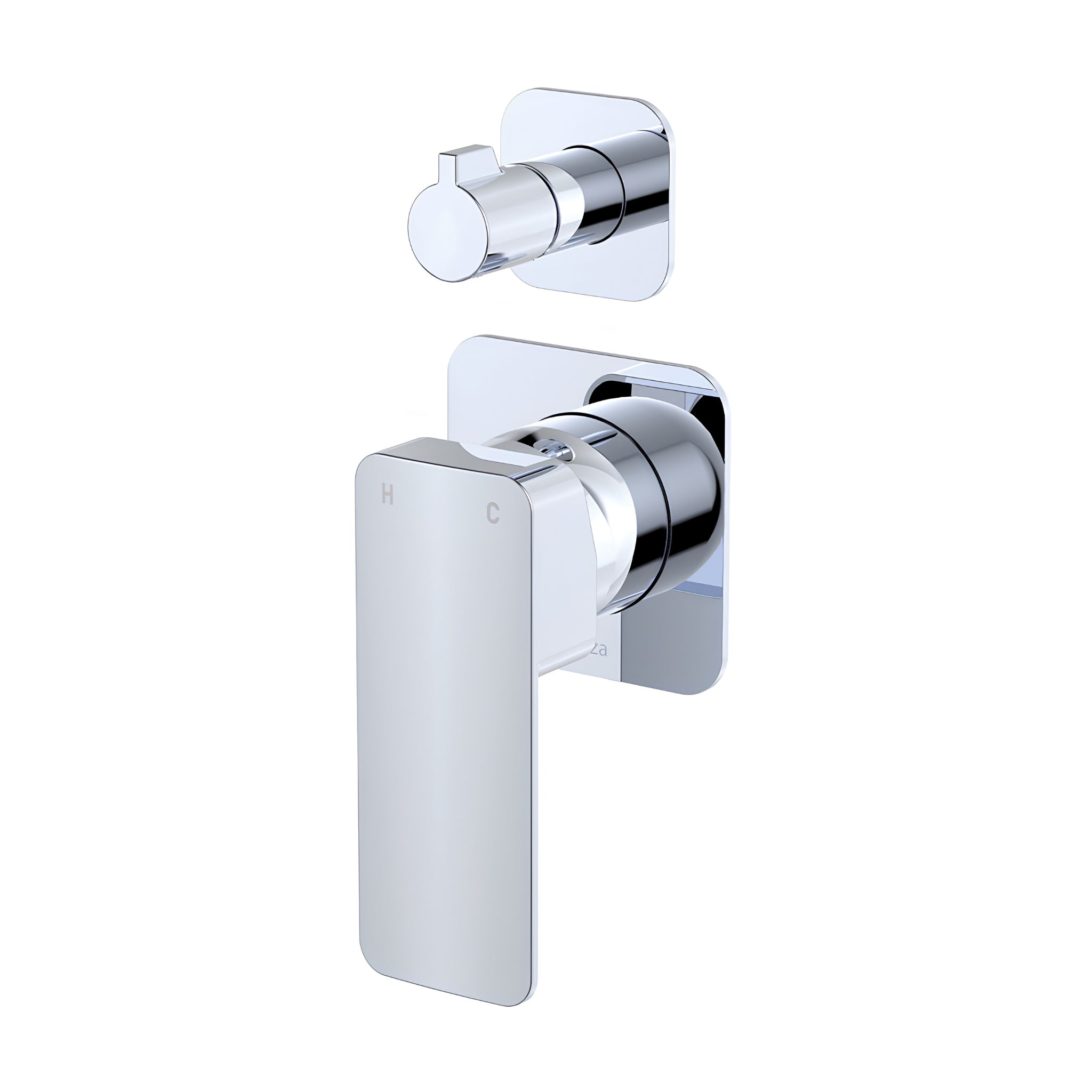 FIENZA TONO LEAD FREE WALL DIVERTER MIXER SQUARE PLATES CHROME