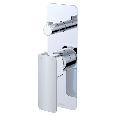 FIENZA TONO LEAD FREE WALL DIVERTER MIXER RECTANGULAR PLATE CHROME