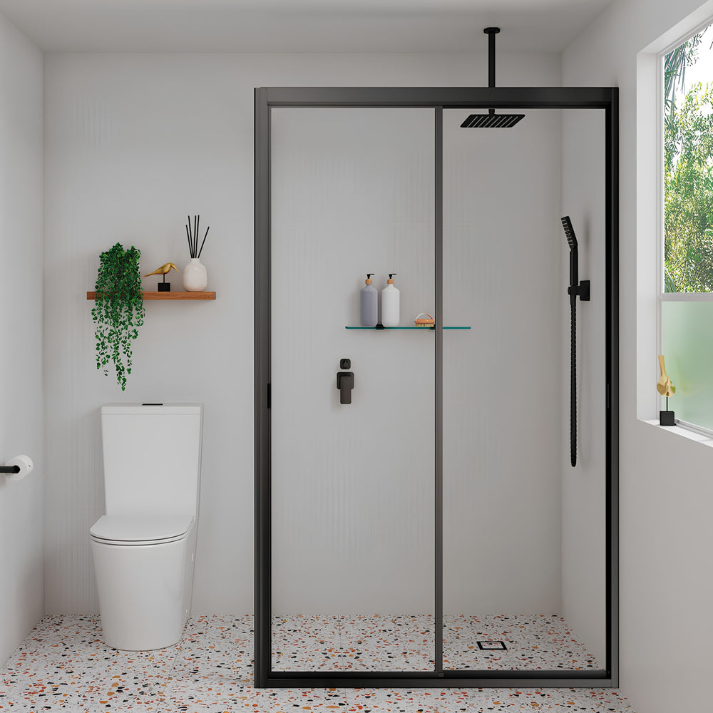 FIENZA TONO LEAD FREE WALL DIVERTER MIXER SQUARE PLATES MATTE BLACK