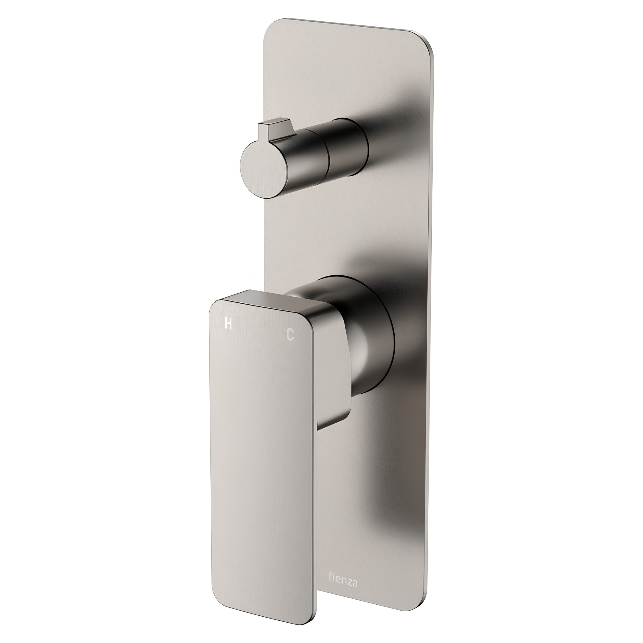 FIENZA TONO LEAD FREE WALL DIVERTER MIXER RECTANGULAR PLATE BRUSHED NICKEL