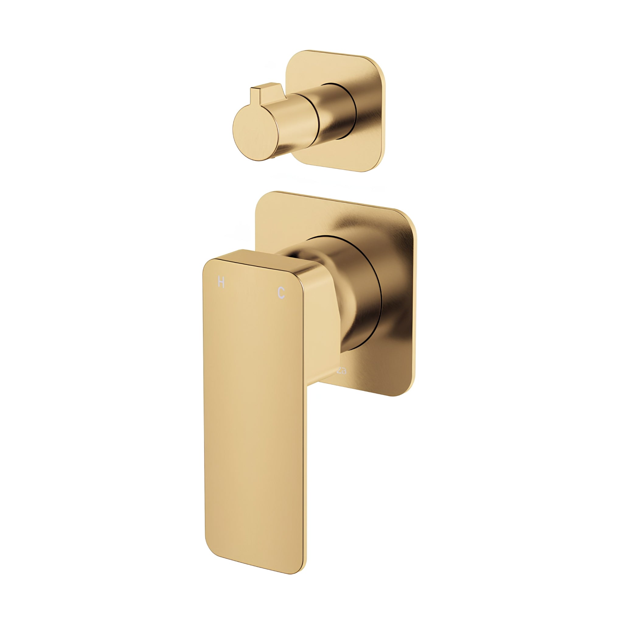 FIENZA TONO LEAD FREE WALL DIVERTER MIXER SQUARE PLATES URBAN BRASS