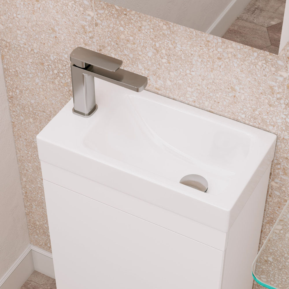 FIENZA TONO BASIN MIXER 154MM BRUSHED NICKEL