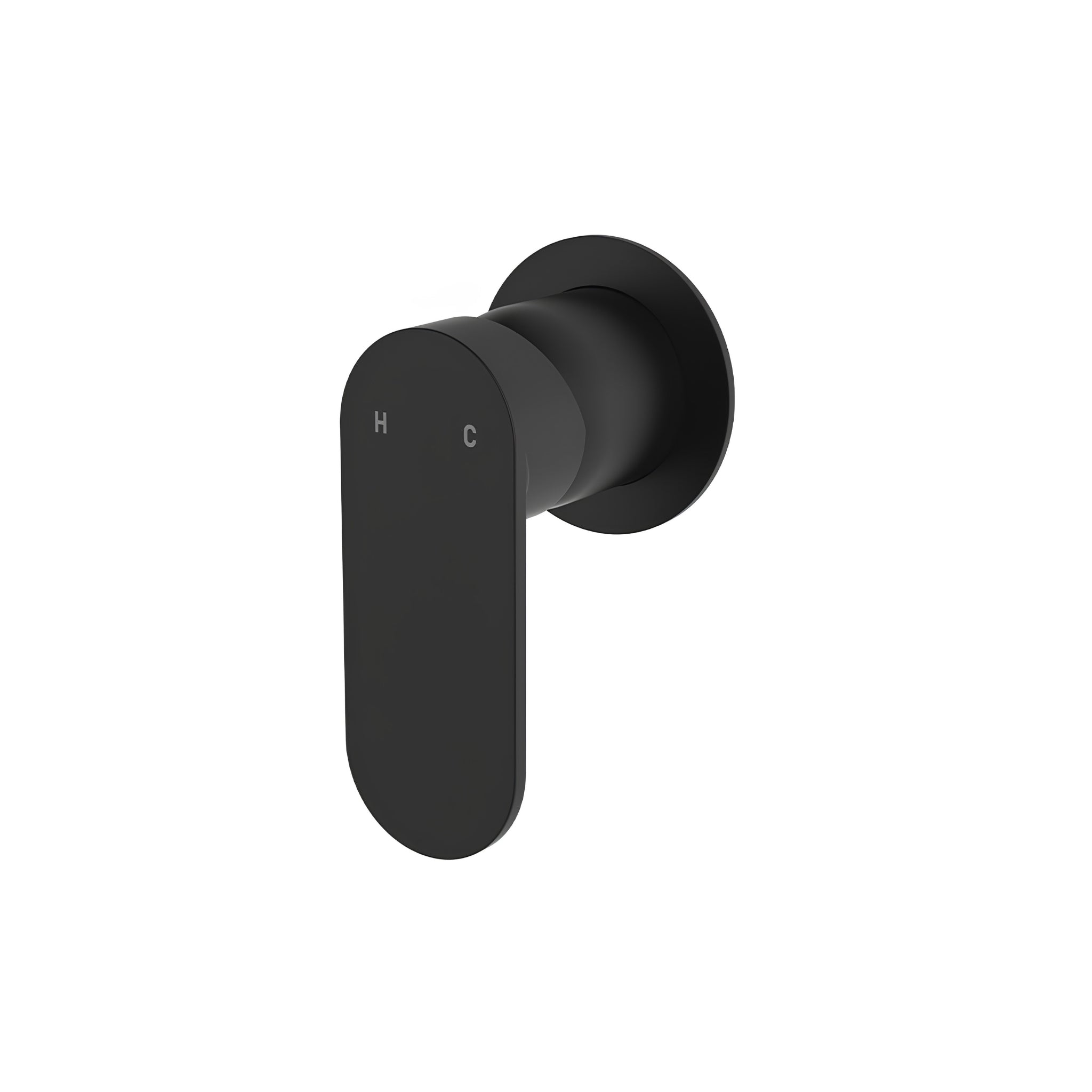 FIENZA EMPIRE SLIM LEAD FREE WALL MIXER ROUND PLATE MATTE BLACK