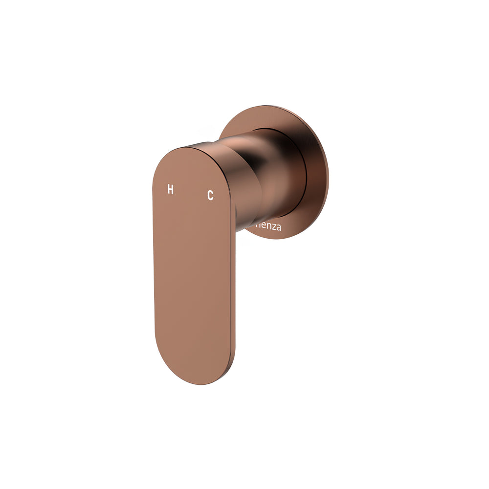 FIENZA EMPIRE SLIM LEAD FREE WALL MIXER ROUND PLATE BRUSHED COPPER