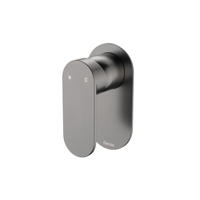 FIENZA EMPIRE SLIM LEAD FREE WALL MIXER OVAL PLATE GUN METAL