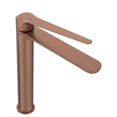 FIENZA EMPIRE CARE TALL BASIN MIXER 260MM BRUSHED COPPER