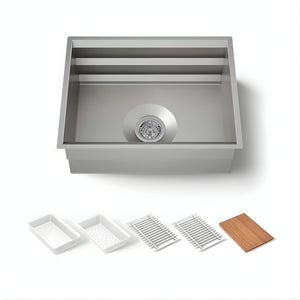 KOHLER PROLIFIC UNDERMOUNT WORKSTATION KITCHEN SINK STAINLESS STEEL 584MM