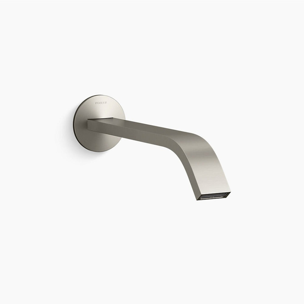 KOHLER COMPONENTS WALL MOUNT RIBBON BASIN SPOUT 245MM BRUSHED NICKEL