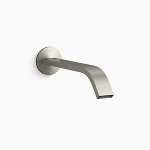 KOHLER COMPONENTS WALL MOUNT RIBBON BASIN SPOUT 245MM BRUSHED NICKEL