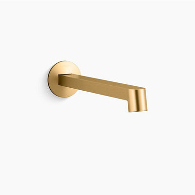 KOHLER COMPONENTS WALL MOUNT ROW BASIN SPOUT 245MM BRUSHED BRASS