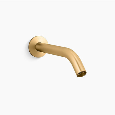 KOHLER COMPONENTS WALL MOUNT TUBE BASIN SPOUT 245MM BRUSHED BRASS