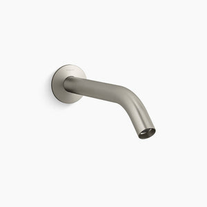 KOHLER COMPONENTS WALL MOUNT TUBE BASIN SPOUT 245MM BRUSHED NICKEL