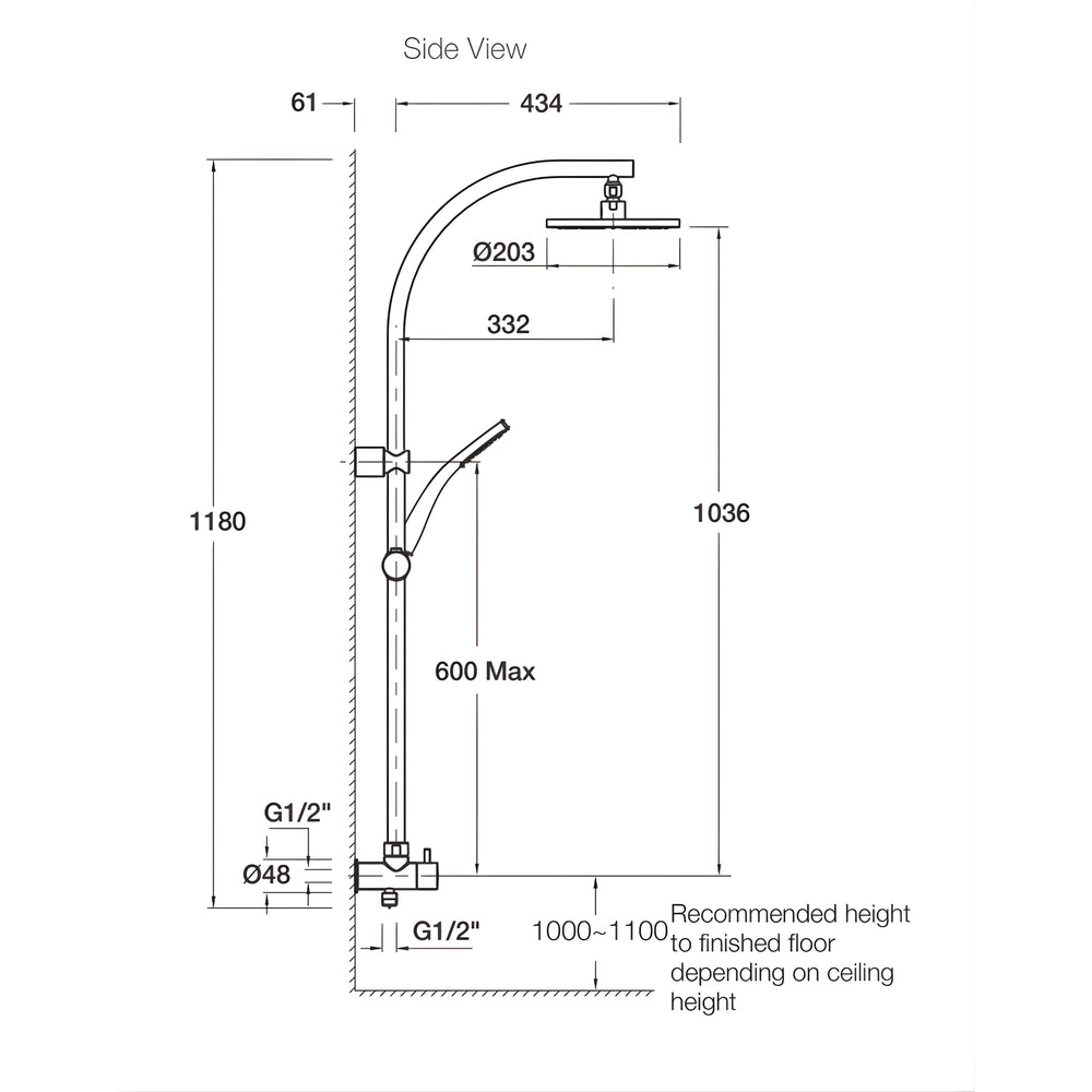 KOHLER RAIN DUET ROUND HEAD SHOWER SYSTEM CHROME