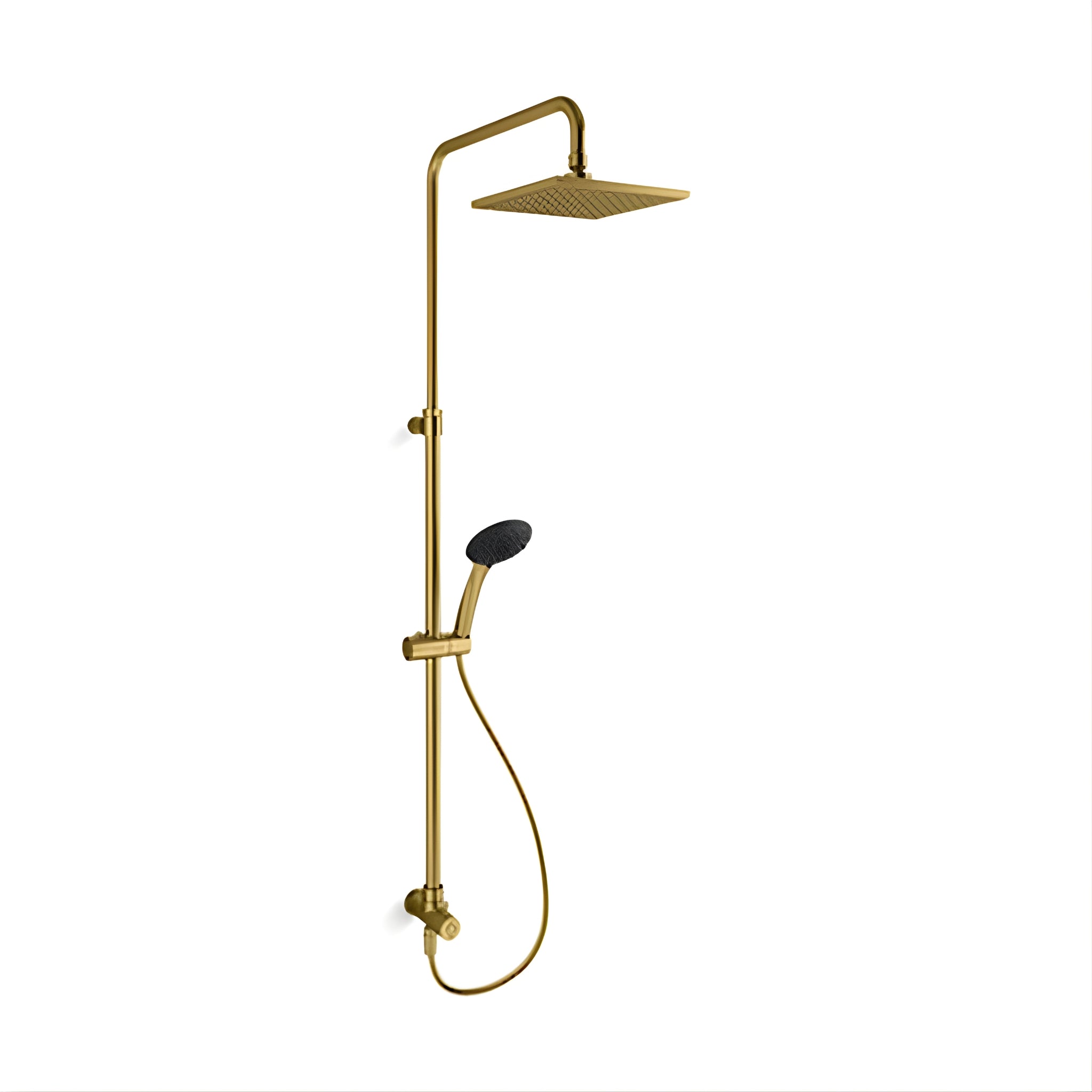 KOHLER RAIN DUET SQUARE HEAD SHOWER SYSTEM BRUSHED BRASS