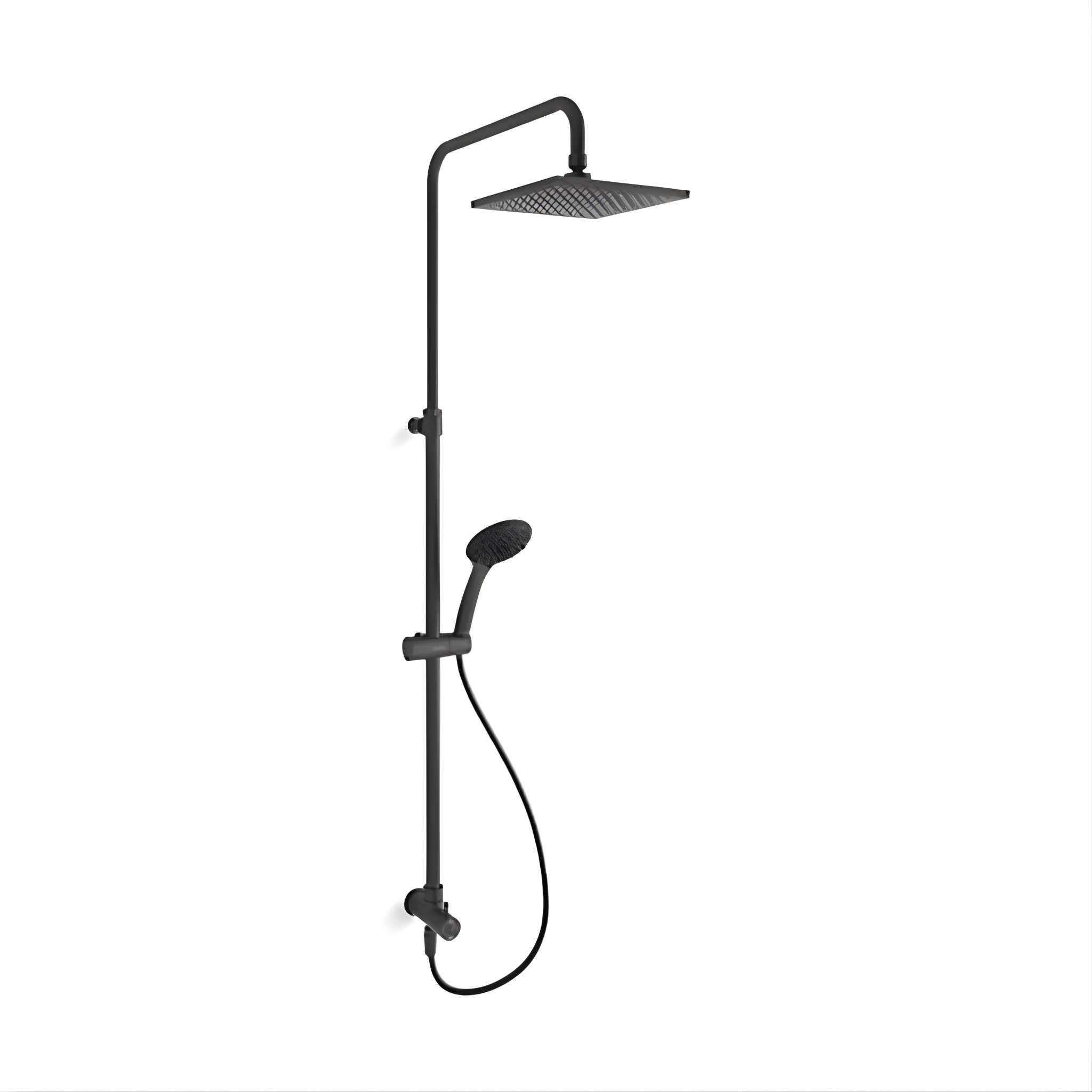 KOHLER RAIN DUET SQUARE HEAD SHOWER SYSTEM MATTE BLACK
