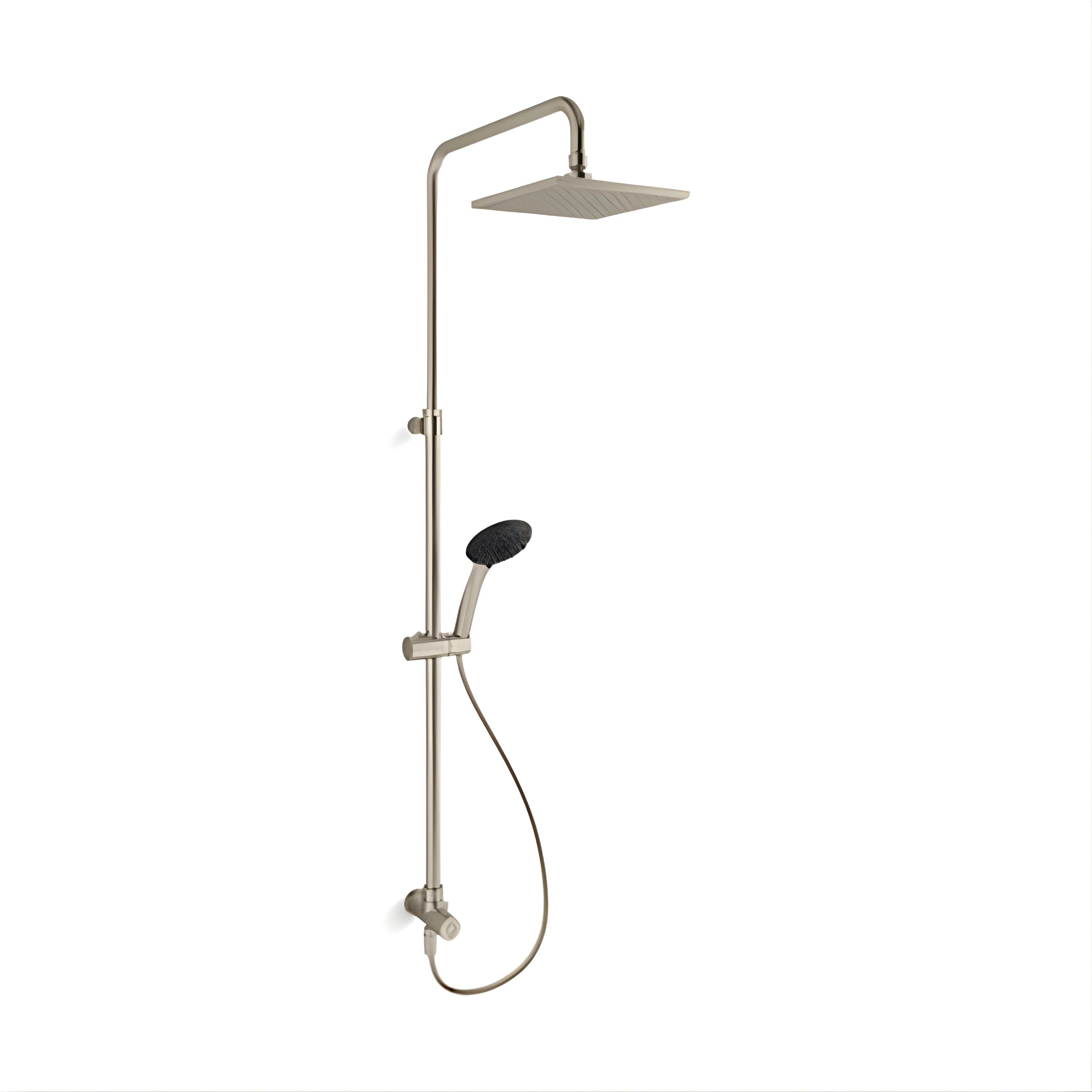 KOHLER RAIN DUET SQUARE HEAD SHOWER SYSTEM BRUSHED BRONZE