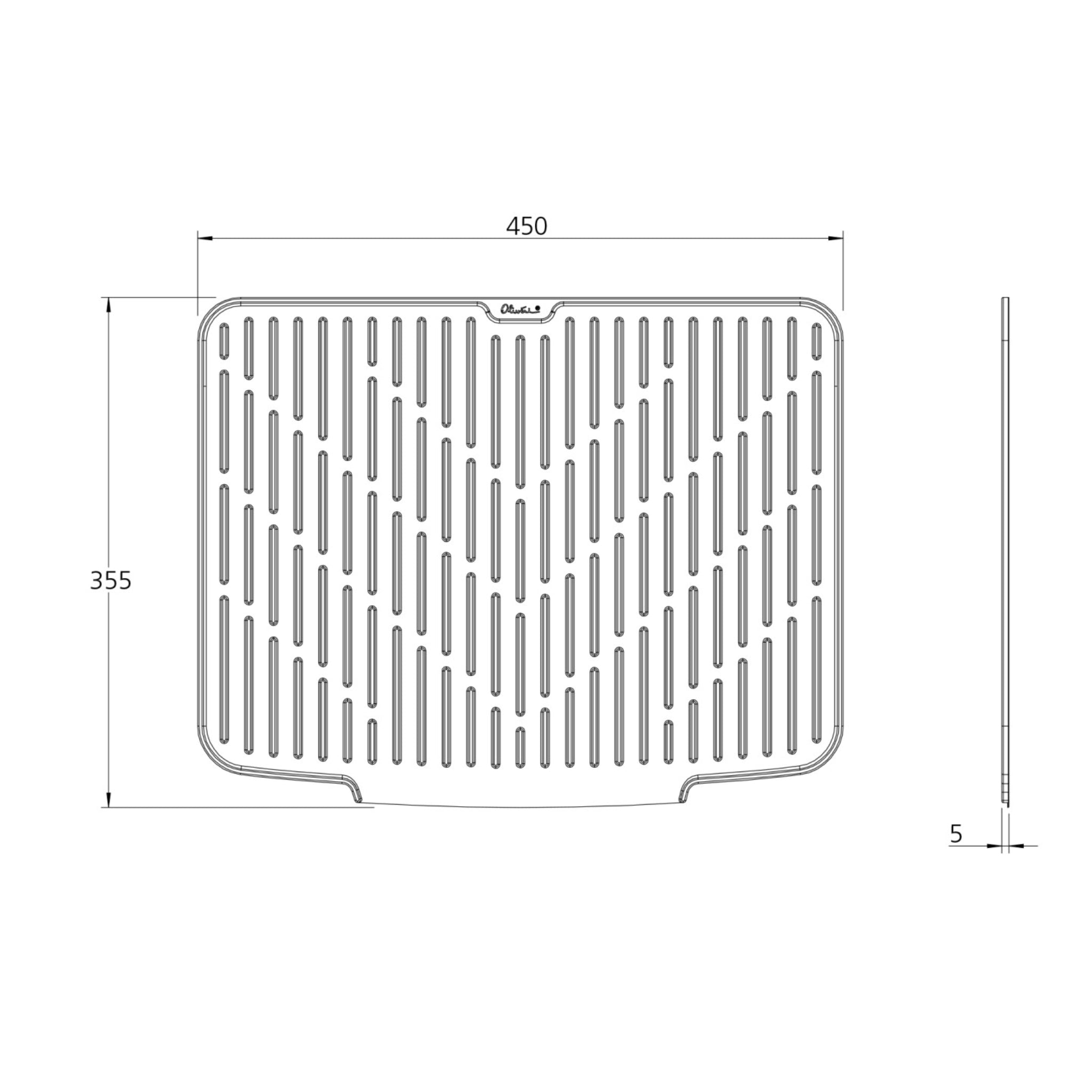OLIVERI SILICONE DRAINER MAT 450MM