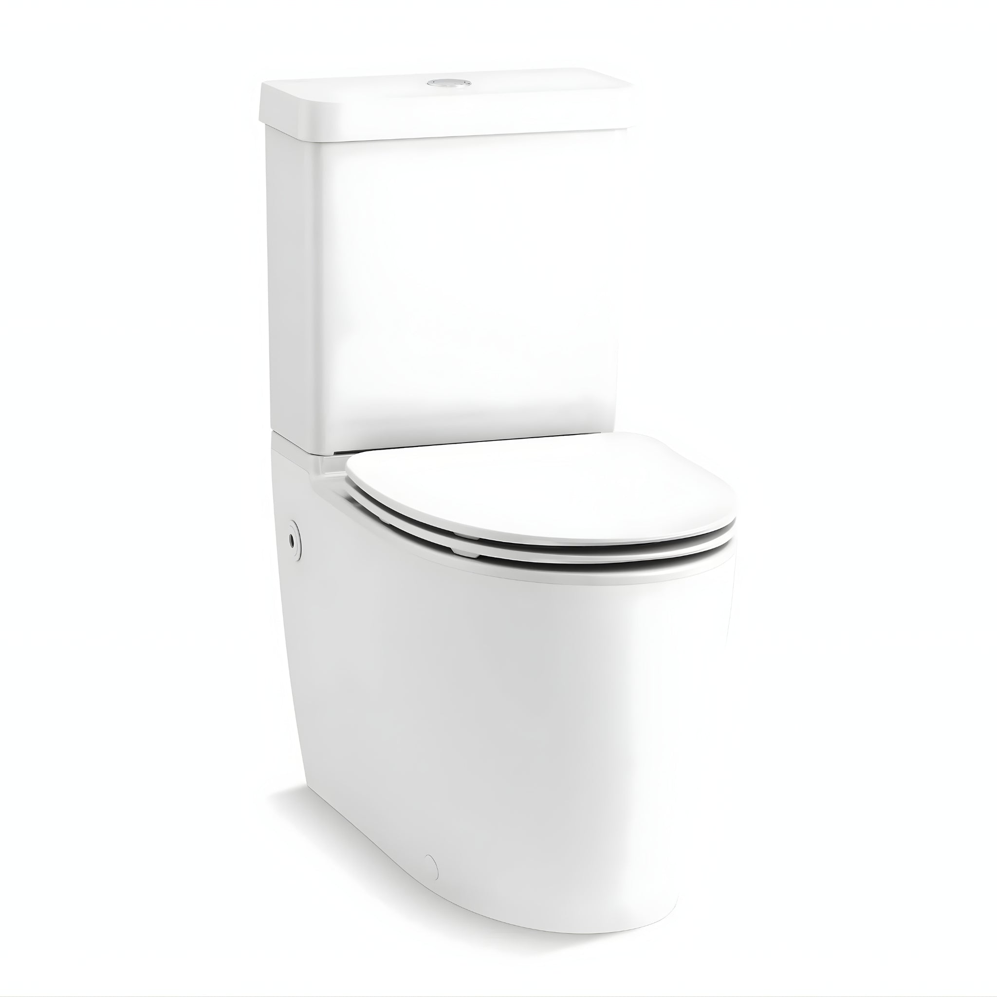 KOHLER GRANDE RIMLESS BACK-TO-WALL TOILET SUITE WITH ELITE SEAT GLOSS WHITE