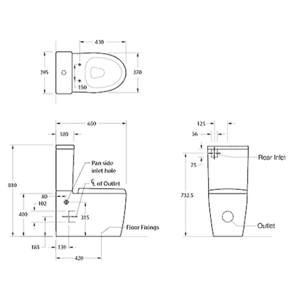 KOHLER GRANDE RIMLESS BACK-TO-WALL TOILET SUITE WITH ELITE SEAT GLOSS WHITE