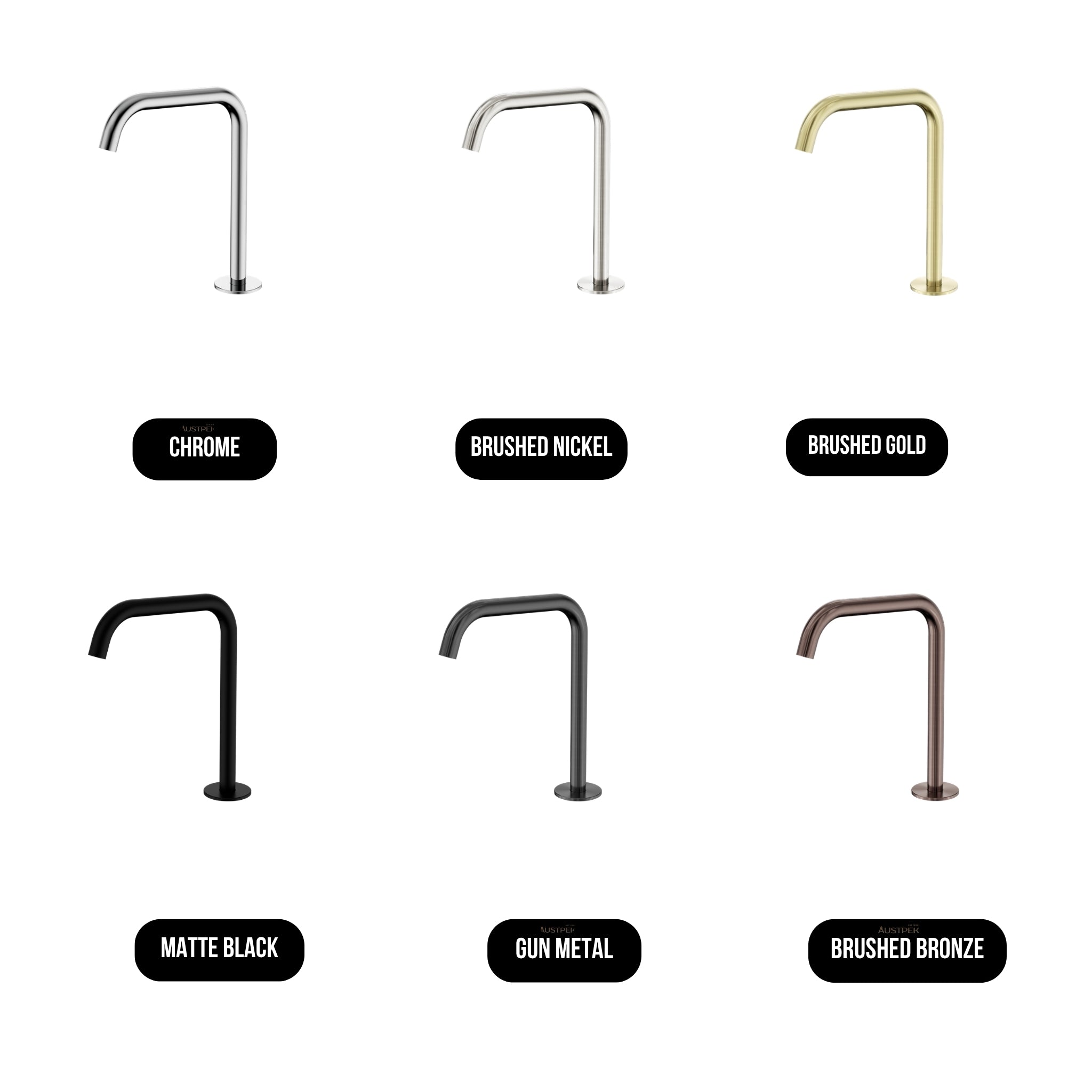 NERO SERENITY BATH/KITCHEN EDGE SPOUT 270MM BRUSHED NICKEL