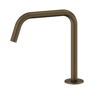 NERO SERENITY BATH/KITCHEN EDGE SPOUT II 247MM TUMBLED ANTIQUE BRASS