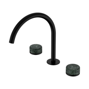 NERO SERENITY BATH/KITCHEN SET ARC SPOUT WITH VERDE ALPI HANDLE 260MM MATTE BLACK