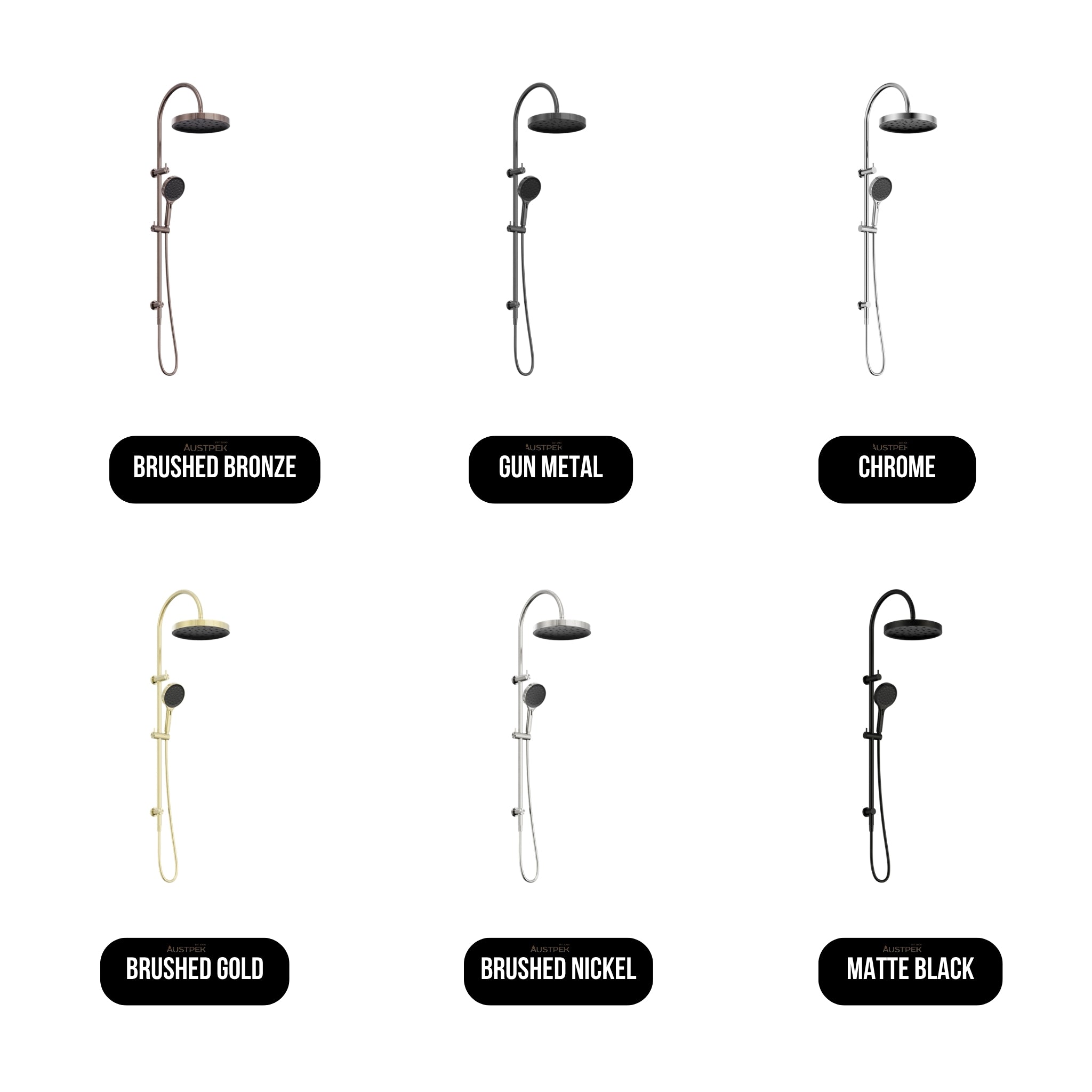 NERO SERENITY TWIN SHOWER BRUSHED BRONZE