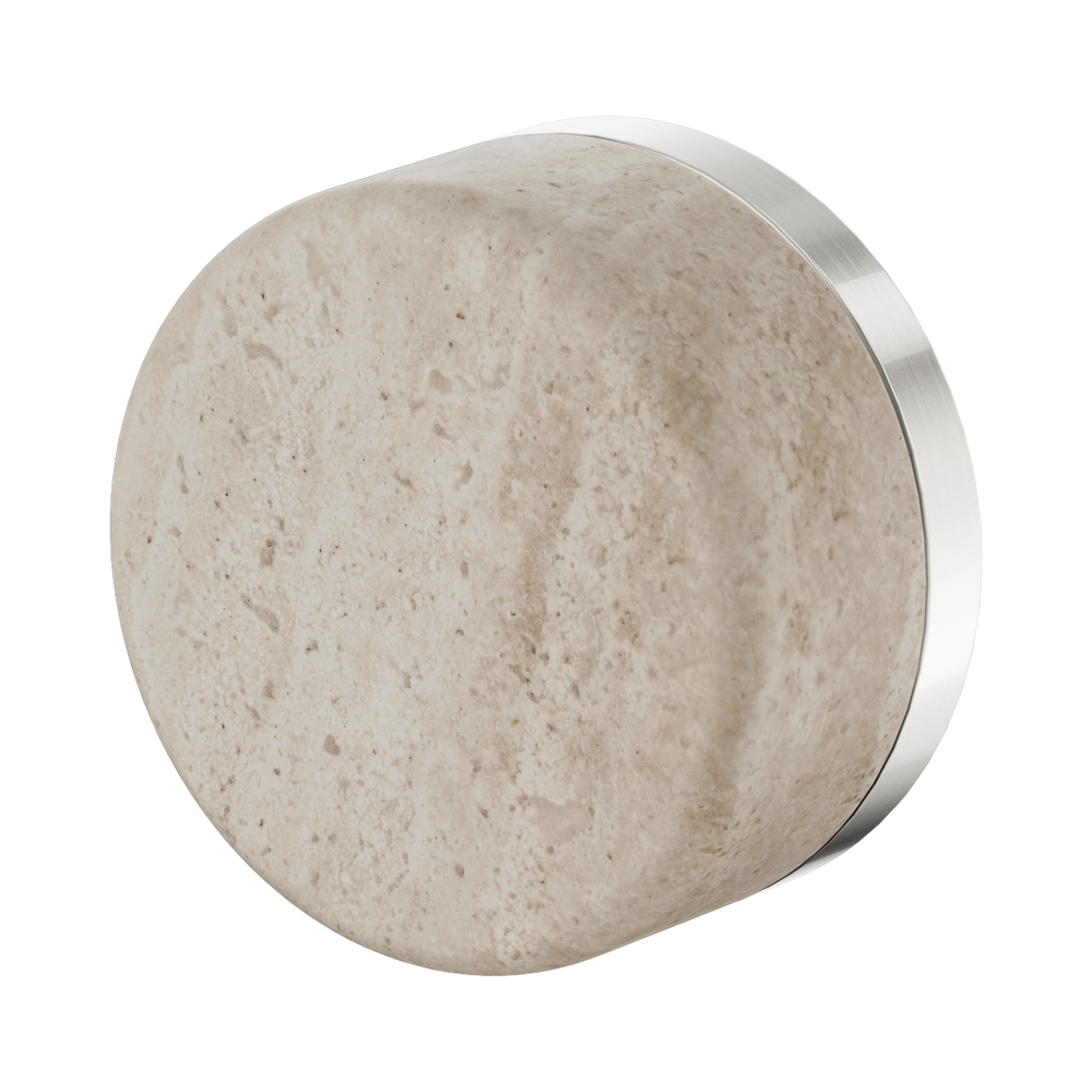 NERO SERENITY PROGRESSIVE SHOWER MIXER WITH ROME TRAVERTINE HANDLE BRUSHED NICKEL
