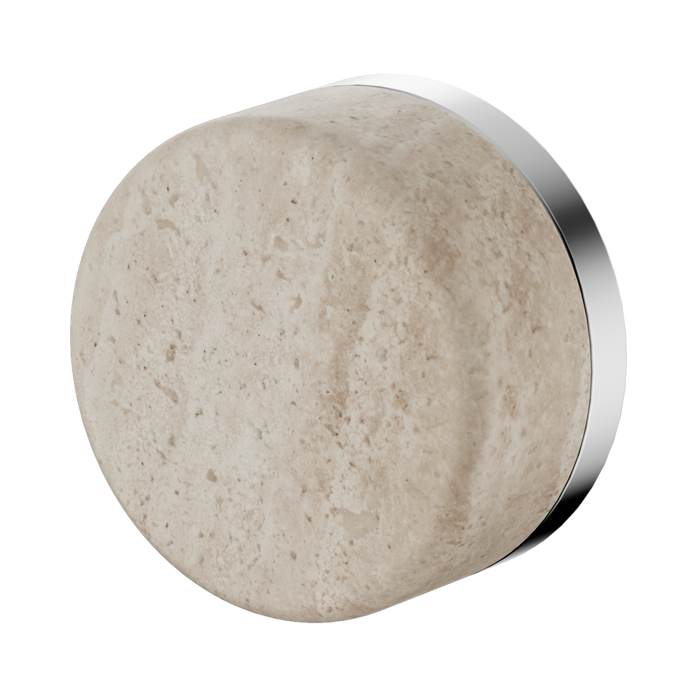 NERO SERENITY PROGRESSIVE SHOWER MIXER WITH ROME TRAVERTINE HANDLE CHROME