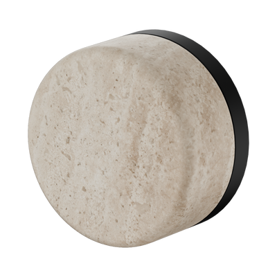 NERO SERENITY PROGRESSIVE SHOWER MIXER WITH ROME TRAVERTINE HANDLE MATTE BLACK