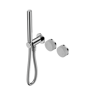 NERO SERENITY PROGRESSIVE SHOWER SYSTEM WITH CARRARA HANDLE AND SLIM SHOWER CHROME