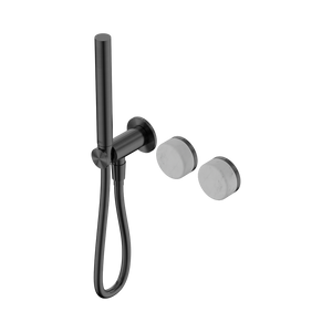 NERO SERENITY PROGRESSIVE SHOWER SYSTEM WITH CARRARA HANDLE AND SLIM SHOWER GUN METAL