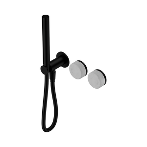 NERO SERENITY PROGRESSIVE SHOWER SYSTEM WITH CARRARA HANDLE AND SLIM SHOWER MATTE BLACK