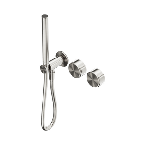 NERO SERENITY PROGRESSIVE SHOWER SYSTEM WITH METAL HANDLE AND SLIM SHOWER BRUSHED NICKEL