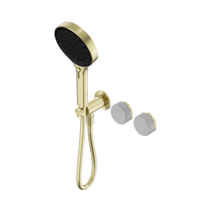 NERO SERENITY PROGRESSIVE SHOWER SYSTEM WITH CARRARA HANDLE AND SERENITY HAND SHOWER BRUSHED GOLD