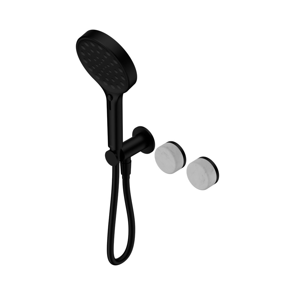NERO SERENITY PROGRESSIVE SHOWER SYSTEM WITH CARRARA HANDLE AND SERENITY HAND SHOWER MATTE BLACK