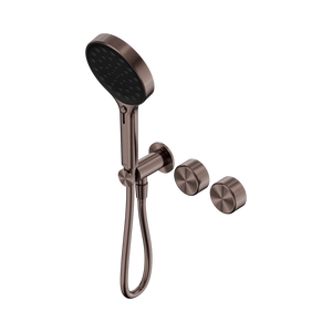 NERO SERENITY PROGRESSIVE SHOWER SYSTEM WITH METAL HANDLE AND SERENITY HAND SHOWER BRUSHED BRONZE