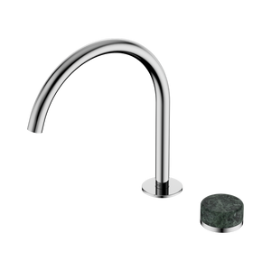 NERO SERENITY PROGRESSIVE BATH/KITCHEN MIXER ARC SPOUT WITH VERDE ALPI HANDLE 260MM CHROME