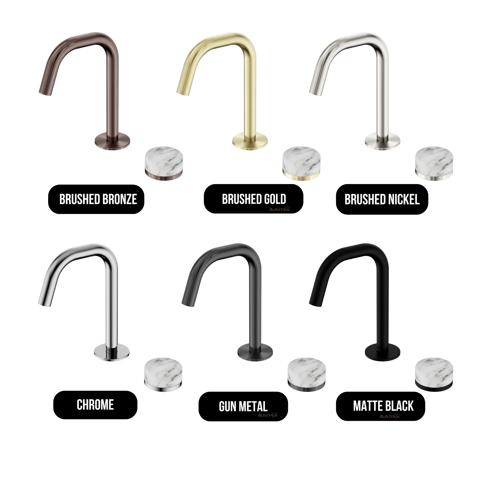 NERO SERENITY PROGRESSIVE BASIN MIXER EDGE SPOUT WITH ARABESCATO CORCHIA HANDLE 210MM MATTE BLACK