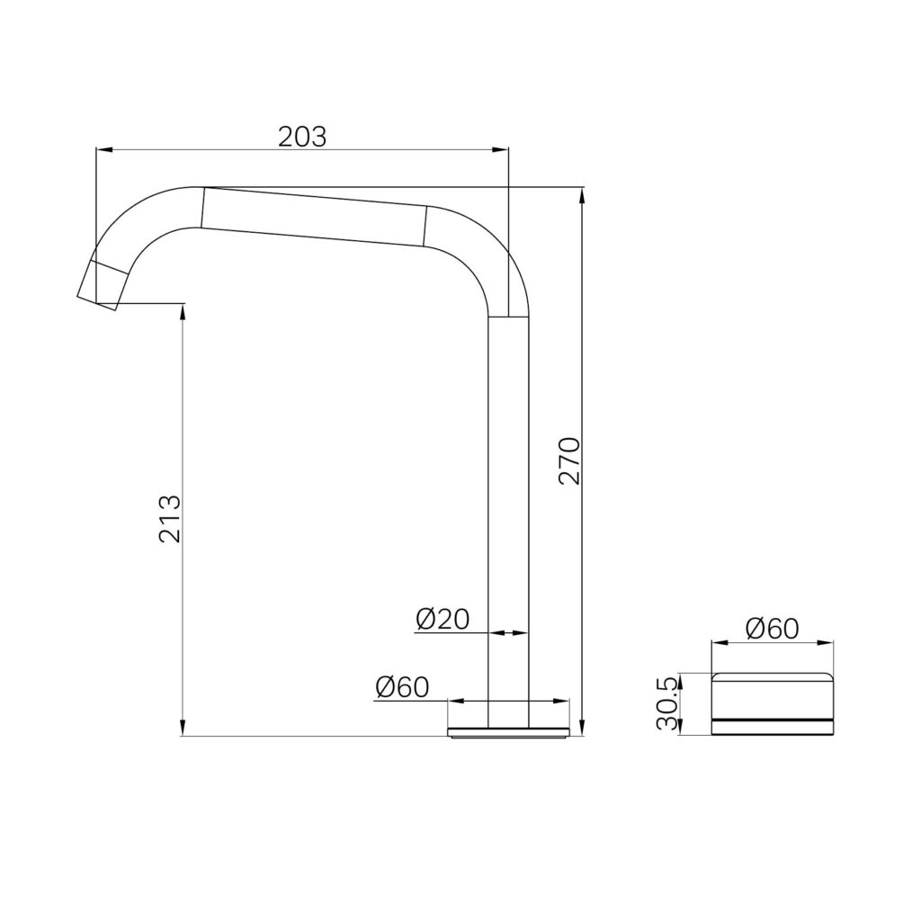 NERO SERENITY PROGRESSIVE BATH/KITCHEN MIXER EDGE SPOUT WITH ARABESCATO CORCHIA HANDLE 270MM GUN METAL