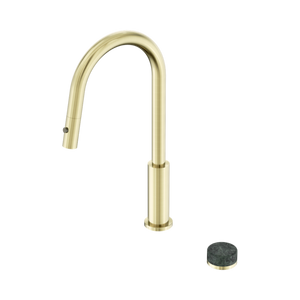 NERO SERENITY PROGRESSIVE PULL OUT KITCHEN SET WITH VERDE ALPI HANDLE 433MM BRUSHED GOLD